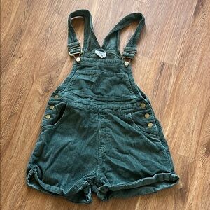 Green Corduroy Overalls
